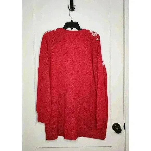 Woman Within Size Large (18-20) Ugly Christmas Sweater Cardigan Dog Presents - Picture 2 of 6